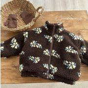 2025 冬新作 韓国風  子供服   ベビー服   トップス   花柄  コート 女の子 おしゃれ