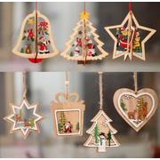 クリスマス  木製  装飾  小物  デコレーション 撮影用具  写真用品  クリスマス用品   9色