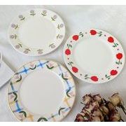 INS  人気  陶磁器皿  トレイ チューリップ   収納  皿を捧げる  インテリア  置物を飾る 創意撮影装