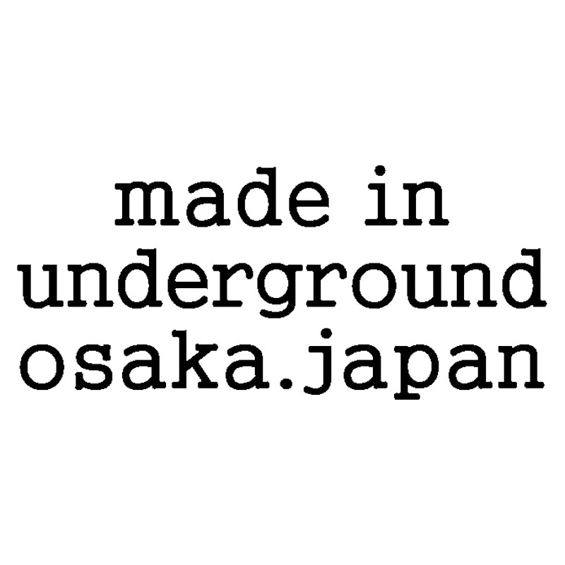 made in underground osaka.japan ヌメ革 二つ折り財布 キャメル 株式