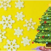 クリスマス  DIY素材 手作り デコパーツ 材料 アクセサリーパーツ 貼り付けパーツ  雪