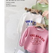 2023新作 韓国子供服 セットアップ  長袖トップス  男女兼用  Tシャツ ベビー服 キッズ90-140cm 3色