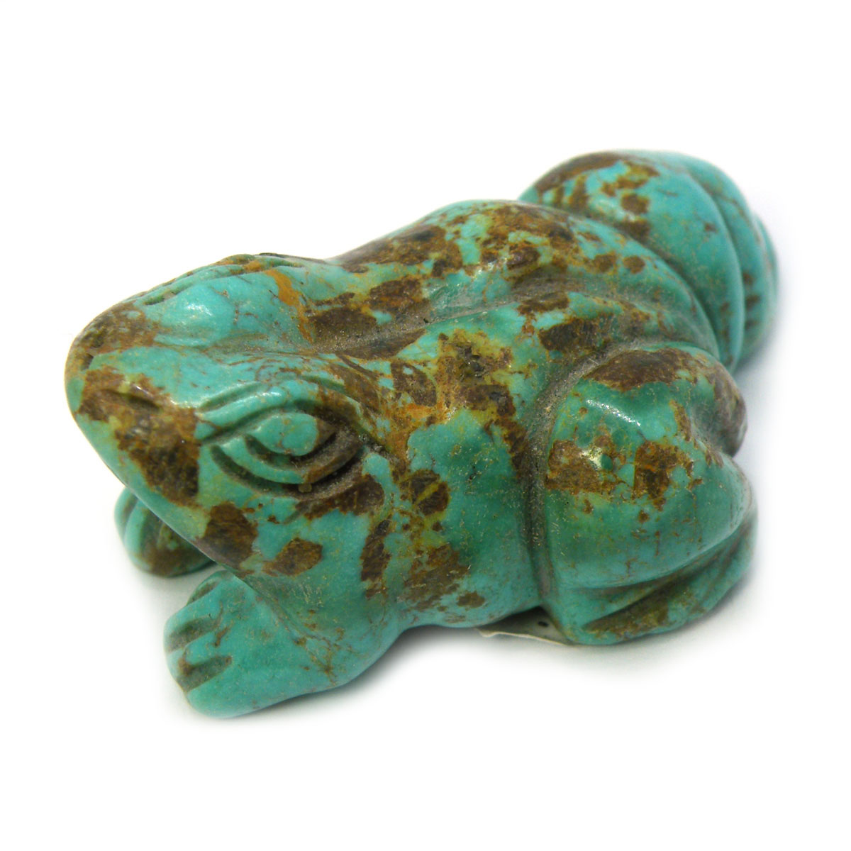 ≪特価品/即納≫天然石 動物の彫刻石 かえる蛙frog/ターコイズ/トルコ石