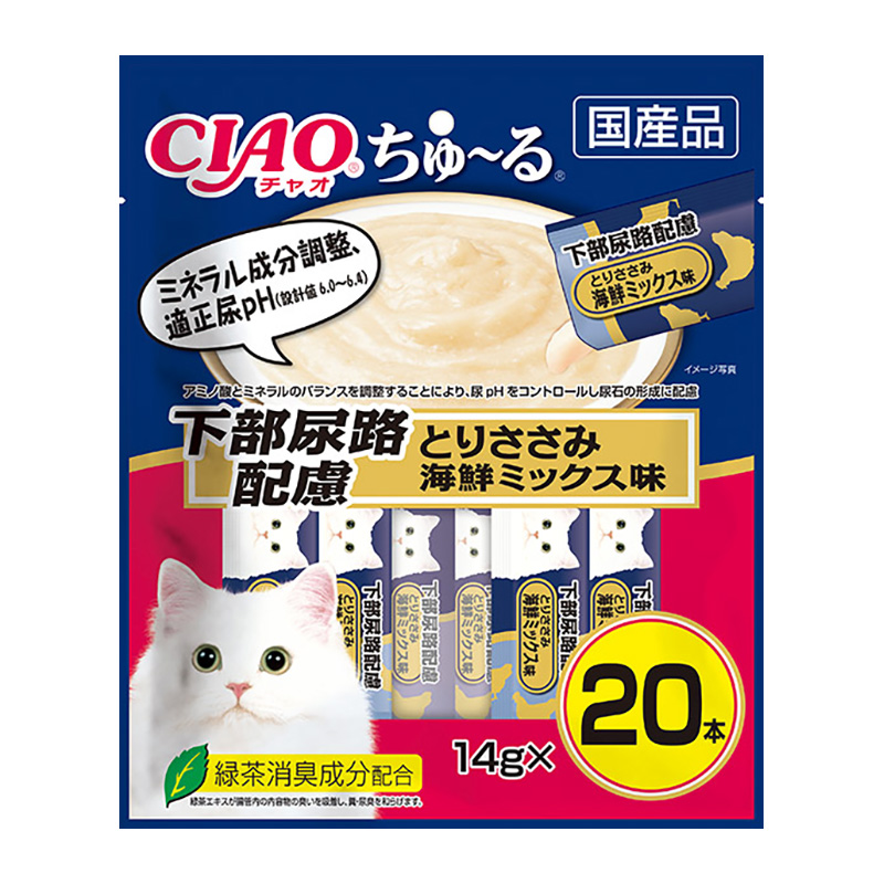 いなば ＣＩＡＯちゅ〜る 乳酸菌入り まぐろ 海鮮ミックス味 20本入り