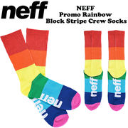 NEFF Promo Rainbow Block Stripe Crew Socks 【ネフ】ソックス