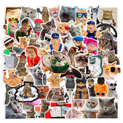 66枚  かわいい 猫のステッカー  DIY 防水 装飾ステッカー 手帳シール  ファッション  猫雑貨