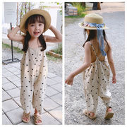 子供服 2022 子供服 夏新作 女の子 韓国の子供服 ロンパース ワイドレッグパンツ