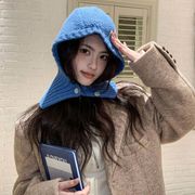 レディース帽子　ニットキャップ　バラクラバフードウォーマー　韓国ファッション　秋冬　全6色