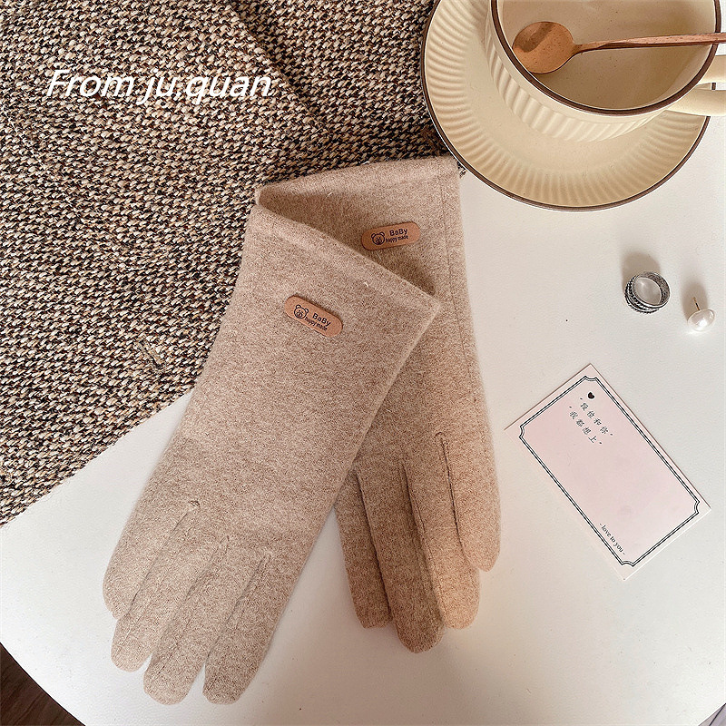 レディース手袋 　韓国ファッション　秋冬　スマホ対応　シンプル　全3色