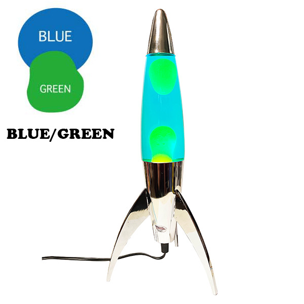 【新品未使用、送料込み】レトロ ロケット ラバ ランプ ブルー／グリーン レトロ ロケット ラバ ランプ | 卸売・ 問屋・仕入れの専門サイト
