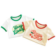 新作 夏の子供服 女の子の夏服 子供の半袖 コットンTシャツ ベビー半袖  韓国の子供服