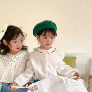 2025年春夏の新しい韓国子供服  子供のパフスリーブシャツ