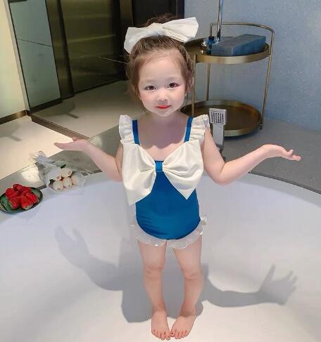 【2023年】韓国風子供服 キッズ　ベビー  リボン水着　オールインワン　連体水着