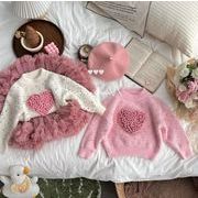 ★Girls★　子供セーター　90~140cm　ピンクハートニット　クリスマス　韓国キッズファッション