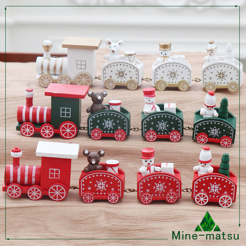 Christmas限定 ミニ列車 木製 クリスマス飾り 部屋飾り クリスマス用品 可愛い