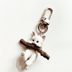 新作  レディース  小物  キーホルダー  猫雑貨  犬のキーホルダー  4色