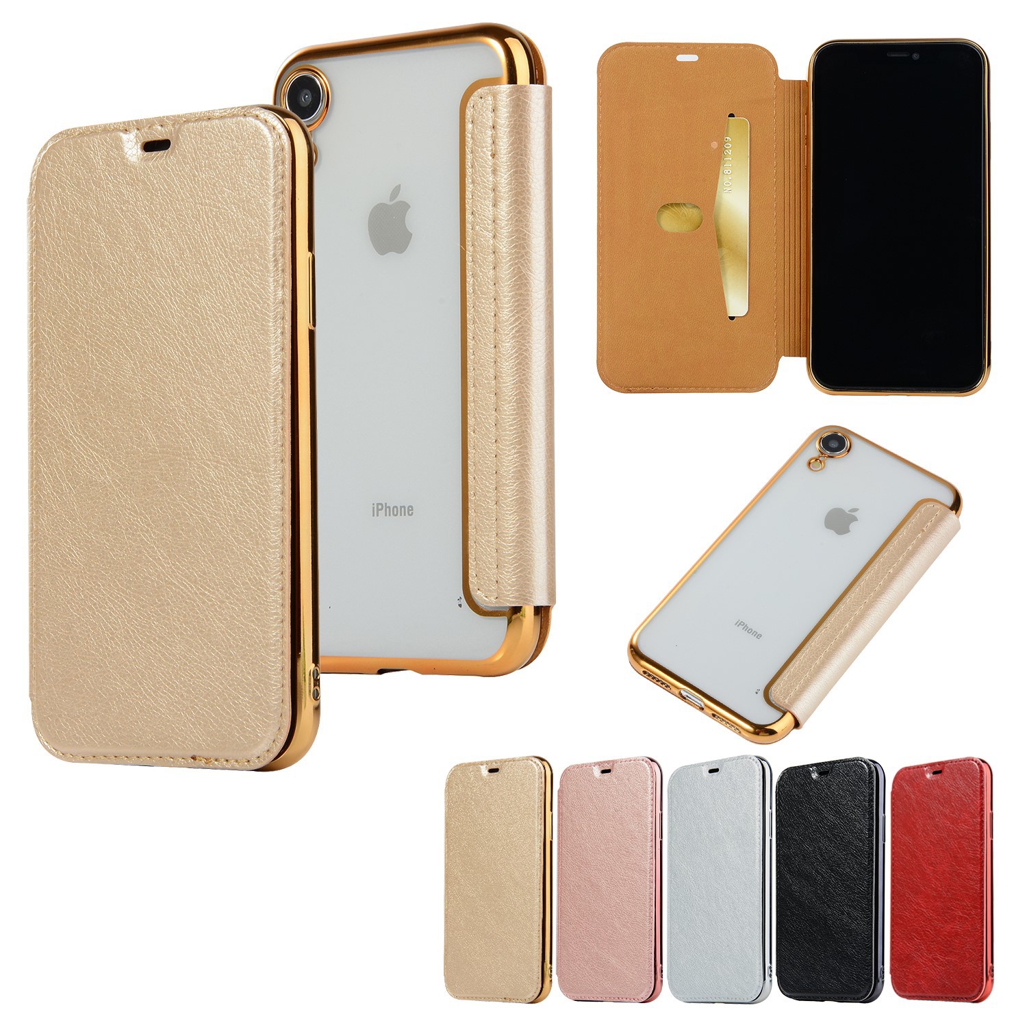 iphone15手帳型ケース シンプル 手帳型 iphoneスマホカバーアイフォンスマホケースカード 5色