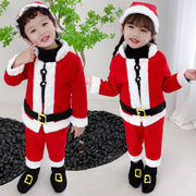 新作 クリスマス衣装 サンタクロース 男の子 レッド 女の子かわいい  キッズ 子供服  90-150cm