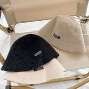 キッズ帽子  ラム毛  漁夫帽  2023冬新作 帽子 鉢の帽子  キャップ  暖かくします 3色