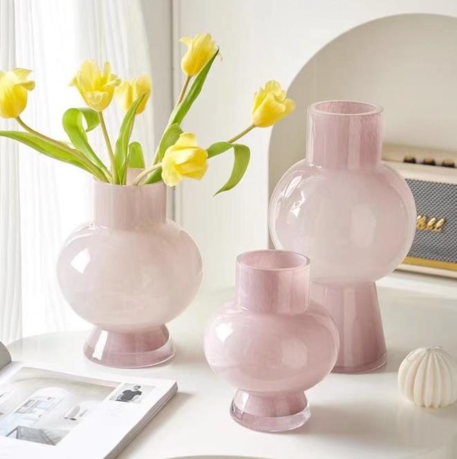 INS  創意  シンプル  人気  花瓶   撮影装具    インテリア  置物を飾る    ガラス 花瓶 2色