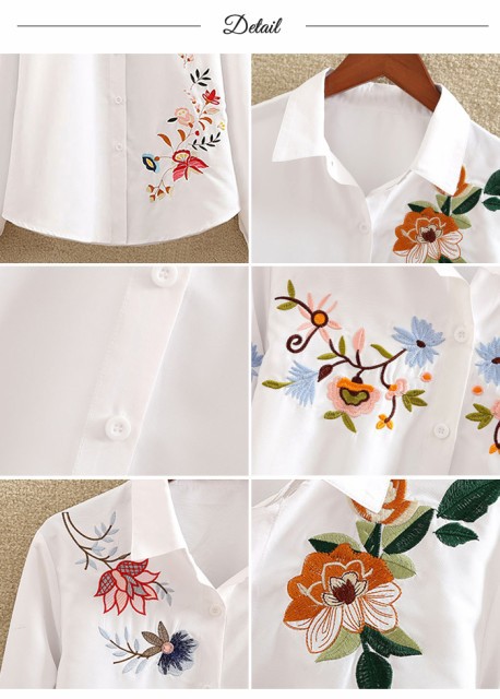 ブラウス シャツ Cotton net embroidery  shirt レディース コットンボイルシャツブラウス(ブラウス・シャツ) | GIANNI LO