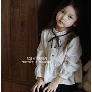 秋新作  韓国風子供服  トップス  長袖  ブラウス  シャツ  可愛い  ファッション