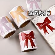 韓国風  シール  粘着シール   Thank youシール   シールラベル   リボン結び  120枚入り