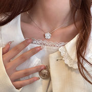 椿のネックレス    ファッション雑貨  大人気   メタルペンダントネックレス