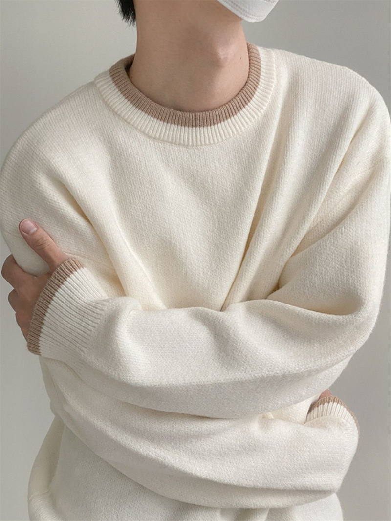 韓国風メンズセーター　ニット　トップス　暖かいセーター　秋冬ニット　かわいい