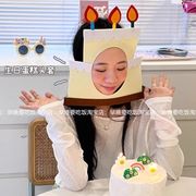 INS ヘッドギア  置物  happy birthday  パーティーの装飾  誕生日札  帽子のプレゼント  撮影道具