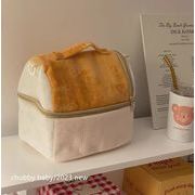 INS  ウール 収納バッグ  トースト 型 弁当包み  ハンドバッグ  大容量  収納  昼食袋  お弁当袋