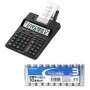 CASIO プリンター電卓 + アルカリ乾電池 単3形10本パックセット HR-170RC