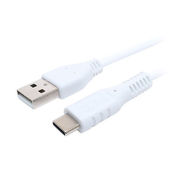 ミヨシ シリコンUSB2.0ケーブル AtoC 1.5m ホワイト USB-YCA15W