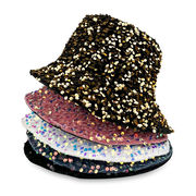 スパンコール帽子 ジャズキャップ 男女兼用 目立つ キラキラ ヒップホップキャップ 出演用帽子 キラキラ