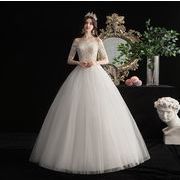 ウエディングドレス ブライダルドレス プリンセス 結婚式 ビスチェドレス 花嫁 オフショルダー