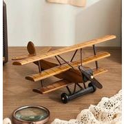 レトロ飛行機    撮影道具    木製    装飾品    プレゼント   置物