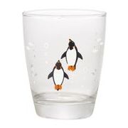 水槽グラス  ペンギン 約φ78×h96    GS-90985