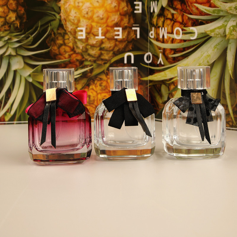 蝶結び リボン ガラス 香水アトマイザー 30ml 香水瓶 詰替用瓶 香水