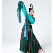 古典舞春踊り踊クラシックダンス衣装チャイナ服中華民族ダンスウェアヨガバレエ衣装　レディース