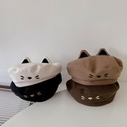 ★Kids Hat★　子供帽子　猫耳ベレー帽　6~10歳ハット　ベビー帽子　韓国キッズハット