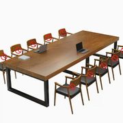 会議テーブル　会議テーブル　オフィス家具　木目調　R仕上げ　マット塗装　ライトブラウン