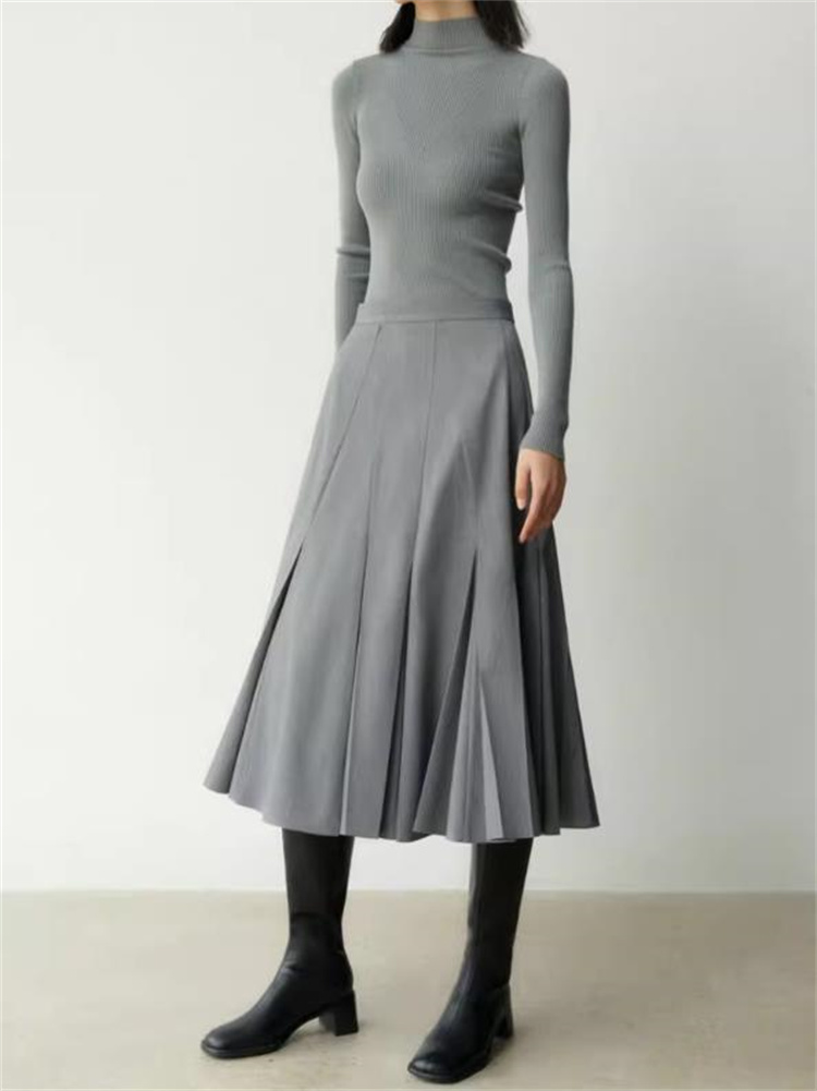 さり気なく旬を取り入れる スリム ロングスカート 傘のスカート ハーフスカート オリジナルデザイン