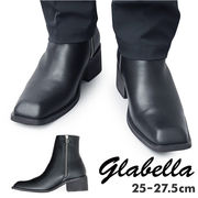 glabella グラベラ ブーツ 厚底 ショートブーツ ヒールブーツ サイドジップブーツ ビジネス