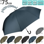傘 メンズ 75cm 耐風 大きい 雨傘 長傘 風に強い 75センチ 75 撥水 はっ水 テフロン