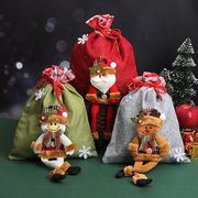 クリスマス装飾の高級な立体リンゴ袋老人エルク鹿キャンディー袋ギフト袋クリスマスイブギフト袋箱