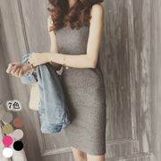 ニットワンピースショート丈