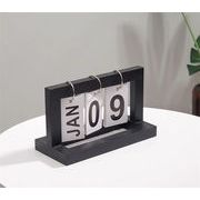 人気商品 木製カレンダー カレンダー テーブル装飾品 家の置物 置物 タイムカード グルメ写真 撮影道具