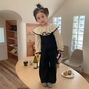 2024新作韓国風子供服 ボトムス カジュアル キャミソールパンツ サロペット+シャツ80-130cm