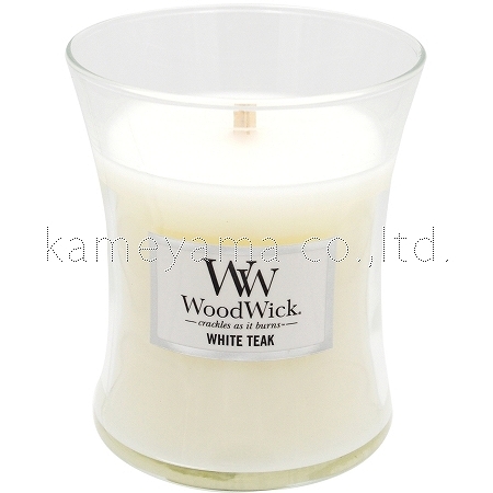 kameyama candle WoodWickジャーM　「　ホワイトチーク　」 4個セット キャンドル