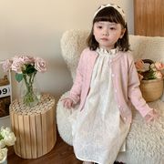 ★Girls★　子供服　80~140cm　ワンピース＋カーディガン　春夏　韓国キッズファッション